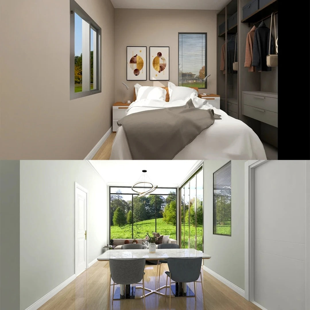 Elegant 20×30 Modern Prefab Home | Luxury-Style Porch & Customizable Design