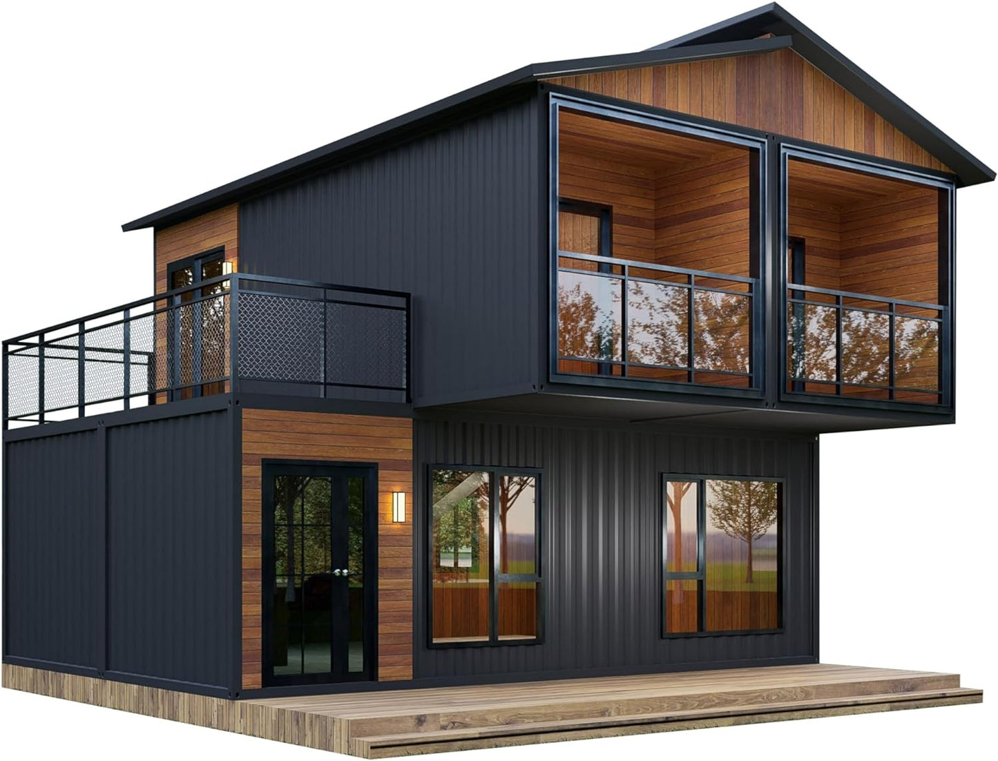 Double Story Flat Pack House with Bathroom and Kitchen